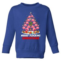 Flamingo Tree Christmas Merry Flocking Christmas Cute Pajama Gift Toddler Sweatshirt