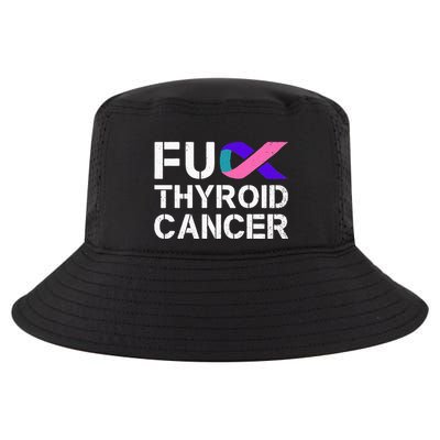 Fuck Thyroid Cancer Awareness Month Ribbon Survivor Fighter Cool Comfort Performance Bucket Hat