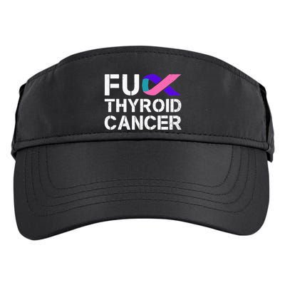 Fuck Thyroid Cancer Awareness Month Ribbon Survivor Fighter Adult Drive Performance Visor