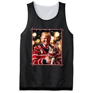 Funny Trump Christmas Sweater For Cat Lovers Mesh Reversible Basketball Jersey Tank