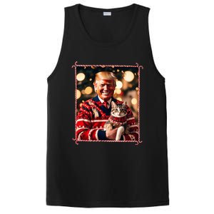 Funny Trump Christmas Sweater For Cat Lovers PosiCharge Competitor Tank