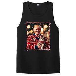 Funny Trump Christmas Sweater For Cat Lovers PosiCharge Competitor Tank