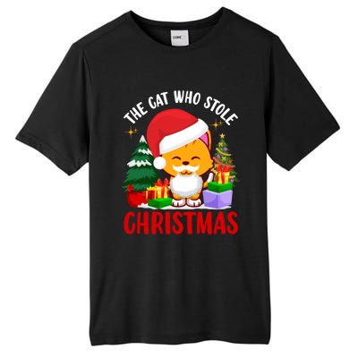 Funny The Cat Who Stole Christmas Cool Gift Tall Fusion ChromaSoft Performance T-Shirt