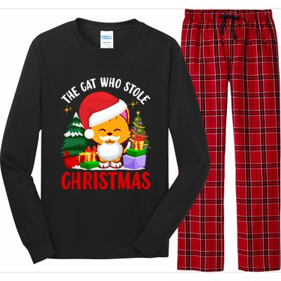 Funny The Cat Who Stole Christmas Cool Gift Long Sleeve Pajama Set