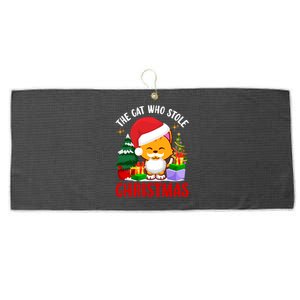 Funny The Cat Who Stole Christmas Cool Gift Large Microfiber Waffle Golf Towel