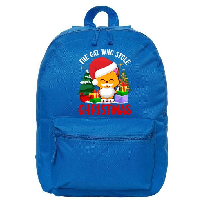 Funny The Cat Who Stole Christmas Cool Gift 16 in Basic Backpack