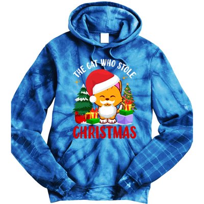 Funny The Cat Who Stole Christmas Cool Gift Tie Dye Hoodie