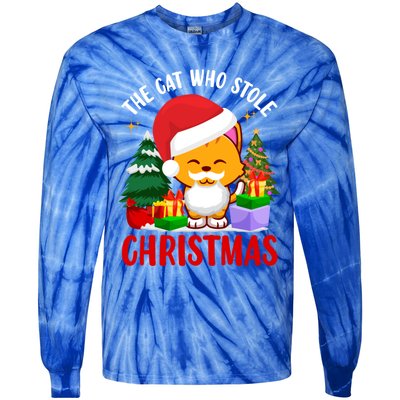 Funny The Cat Who Stole Christmas Cool Gift Tie-Dye Long Sleeve Shirt