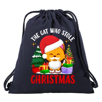 Funny The Cat Who Stole Christmas Cool Gift Drawstring Bag