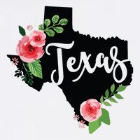 Floral Texas Chalkboard Watercolor Flowers Home State Doggie Tank