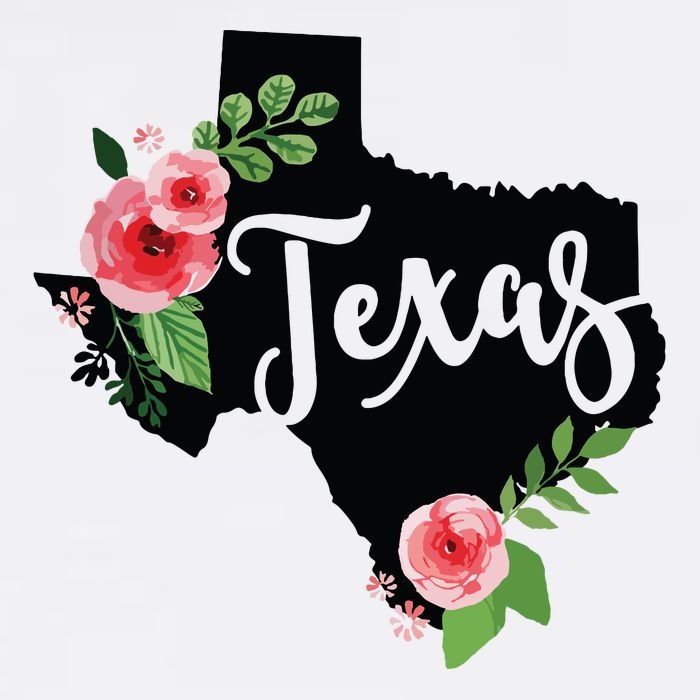 Floral Texas Chalkboard Watercolor Flowers Home State Doggie Tank
