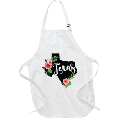 Floral Texas Chalkboard Watercolor Flowers Home State Apron