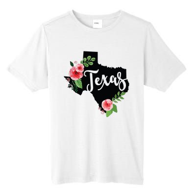 Floral Texas Chalkboard Watercolor Flowers Home State Tall Fusion ChromaSoft Performance T-Shirt