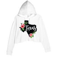 Floral Texas Chalkboard Watercolor Flowers Home State Crop Fleece Hoodie