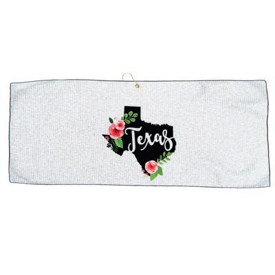 Floral Texas Chalkboard Watercolor Flowers Home State Large Microfiber Waffle Golf Towel