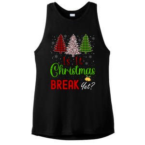 Funny Teacher Christmas Is It Christmas Break Yet Xmas Cool Gift Ladies PosiCharge Tri-Blend Wicking Tank