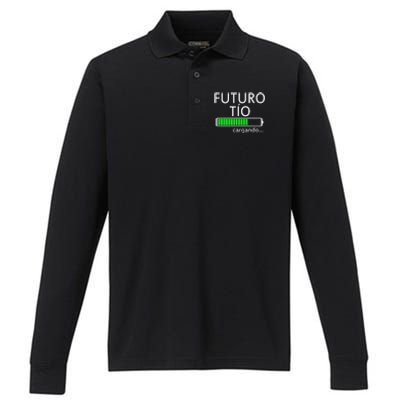 Futuro Tio Cargando Spanish Uncle Pregnancy Announcement Performance Long Sleeve Polo