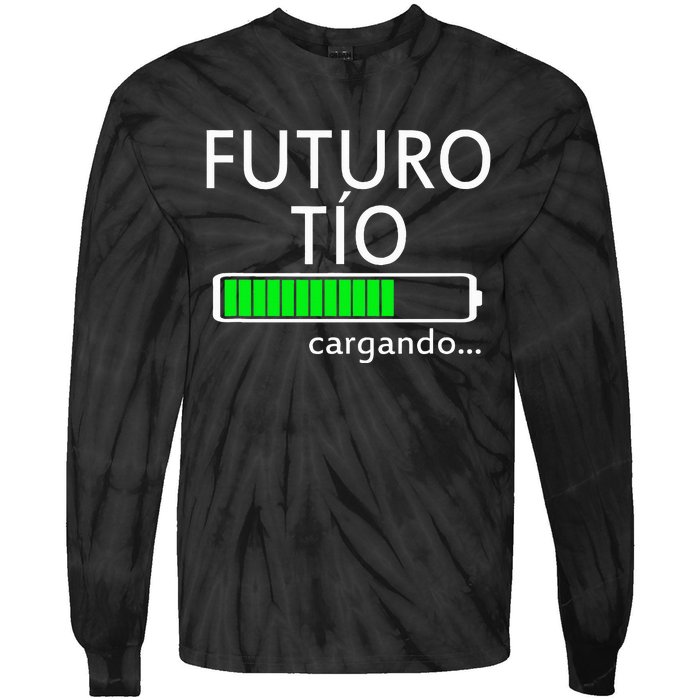 Futuro Tio Cargando Spanish Uncle Pregnancy Announcement Tie-Dye Long Sleeve Shirt