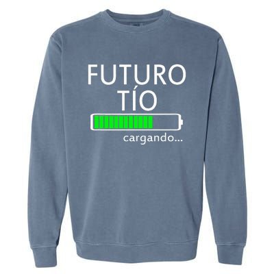 Futuro Tio Cargando Spanish Uncle Pregnancy Announcement Garment-Dyed Sweatshirt