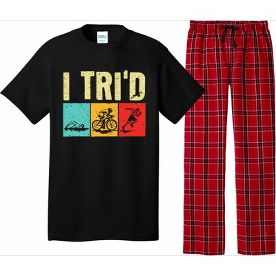 Funny Triathlon Cyclist Swimmer Triathletes Pajama Set