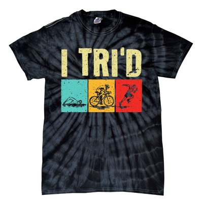 Funny Triathlon Cyclist Swimmer Triathletes Tie-Dye T-Shirt