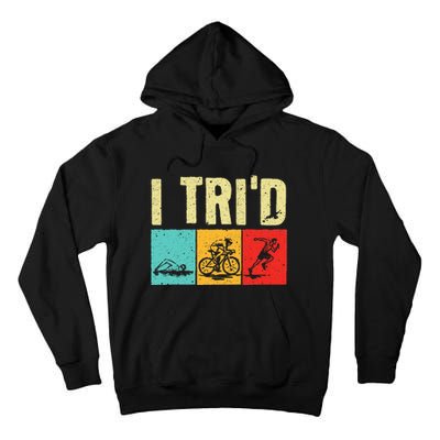 Funny Triathlon Cyclist Swimmer Triathletes Tall Hoodie