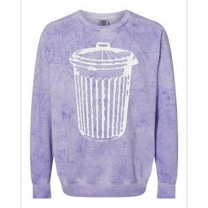 Fun Trash Can Garbage Day Colorblast Crewneck Sweatshirt