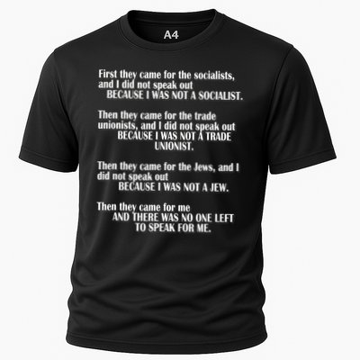 First They Came For The Socialists No One Left To Speak Poem  Performance Shirt