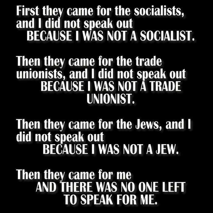 First They Came For The Socialists No One Left To Speak Poem  Bucket Hat
