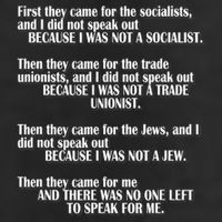 First They Came For The Socialists No One Left To Speak Poem  25L Jumbo Tote