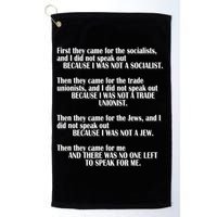 First They Came For The Socialists No One Left To Speak Poem  Golf Towel