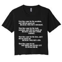 First They Came For The Socialists No One Left To Speak Poem  Crop Top