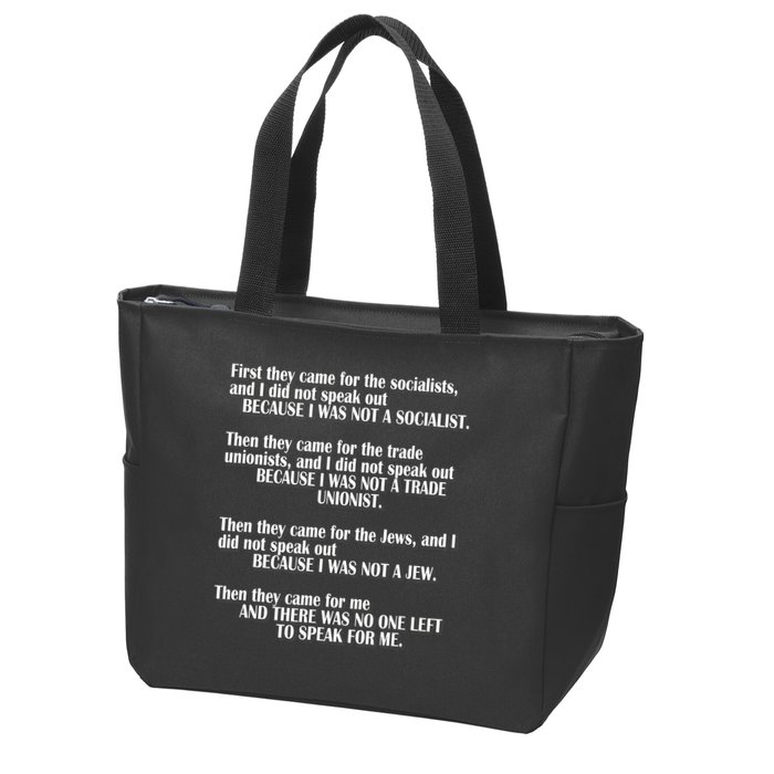 First They Came For The Socialists No One Left To Speak Poem  Zip Tote Bag