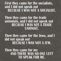 First They Came For The Socialists No One Left To Speak Poem  Cotton Canvas Backpack