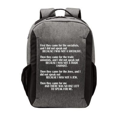 First They Came For The Socialists No One Left To Speak Poem  Vector Backpack
