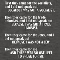 First They Came For The Socialists No One Left To Speak Poem  Vector Backpack