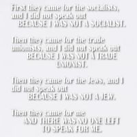 First They Came For The Socialists No One Left To Speak Poem  Garment-Dyed Sweatshirt