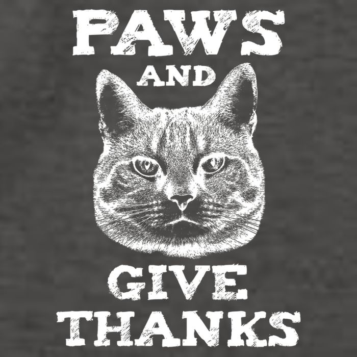 Funny Thanksgiving Cat Paws And Give Thanks Gift Vector Backpack