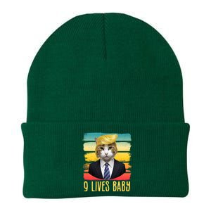 Funny Trump Cat 9 Lives Baby Knit Cap Winter Beanie