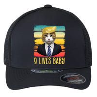 Funny Trump Cat 9 Lives Baby Flexfit Unipanel Trucker Cap