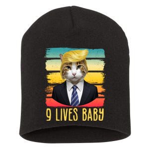 Funny Trump Cat 9 Lives Baby Short Acrylic Beanie