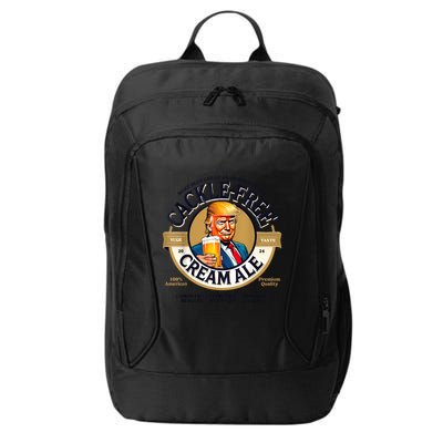 Funny Trump Cackle Free Cream Ale Beer Pun For Trump Support City Backpack