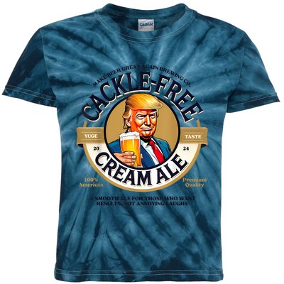 Funny Trump Cackle Free Cream Ale Beer Pun For Trump Support Kids Tie-Dye T-Shirt