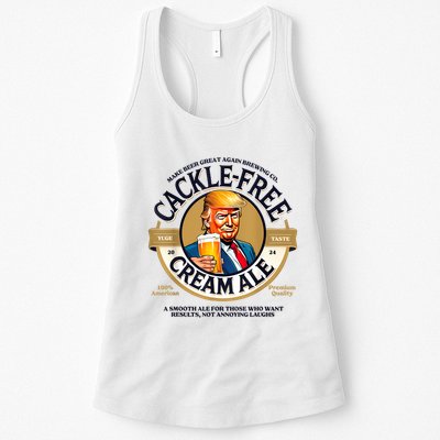 Funny Trump Cackle Free Cream Ale Beer Pun For Trump Support Womens Tank Top