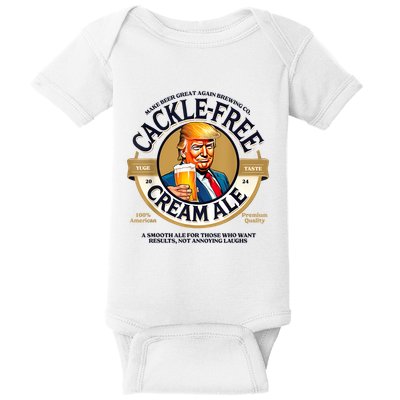Funny Trump Cackle Free Cream Ale Beer Pun For Trump Support Baby Bodysuit