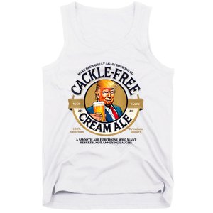 Funny Trump Cackle Free Cream Ale Beer Pun For Trump Support Tank Top