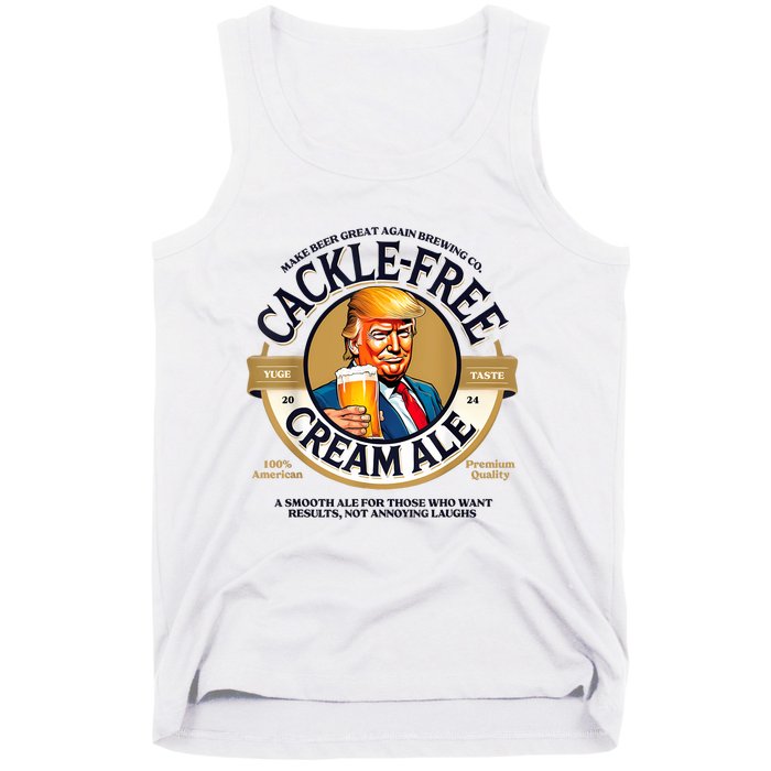 Funny Trump Cackle Free Cream Ale Beer Pun For Trump Support Tank Top