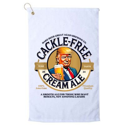 Funny Trump Cackle Free Cream Ale Beer Pun For Trump Support Golf Towel