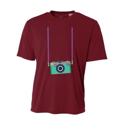 Fake Tourist Camera Graphic Holiday Vacation Photographer Performance Sprint T-Shirt