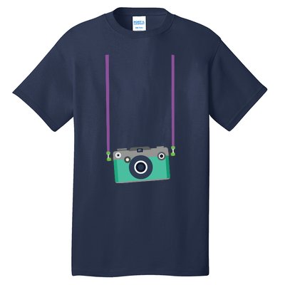 Fake Tourist Camera Graphic Holiday Vacation Photographer Tall T-Shirt